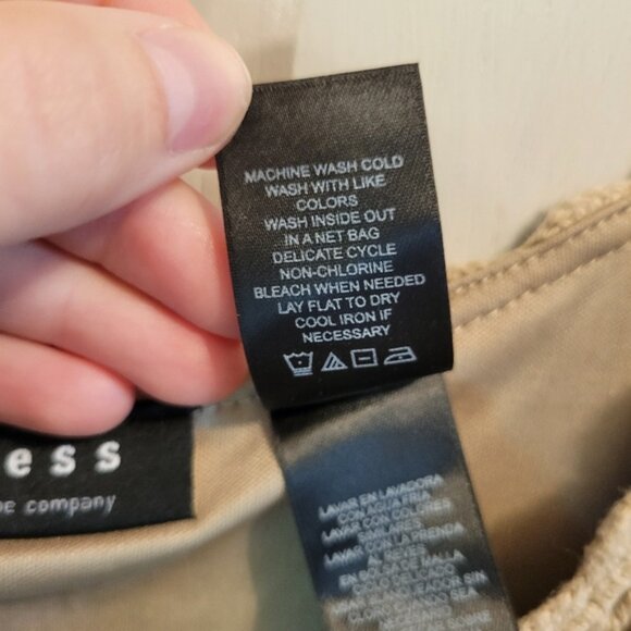 Axcess Liz Claiborne Tan Crochet Babydoll Blouse Top - Picture 7 of 7